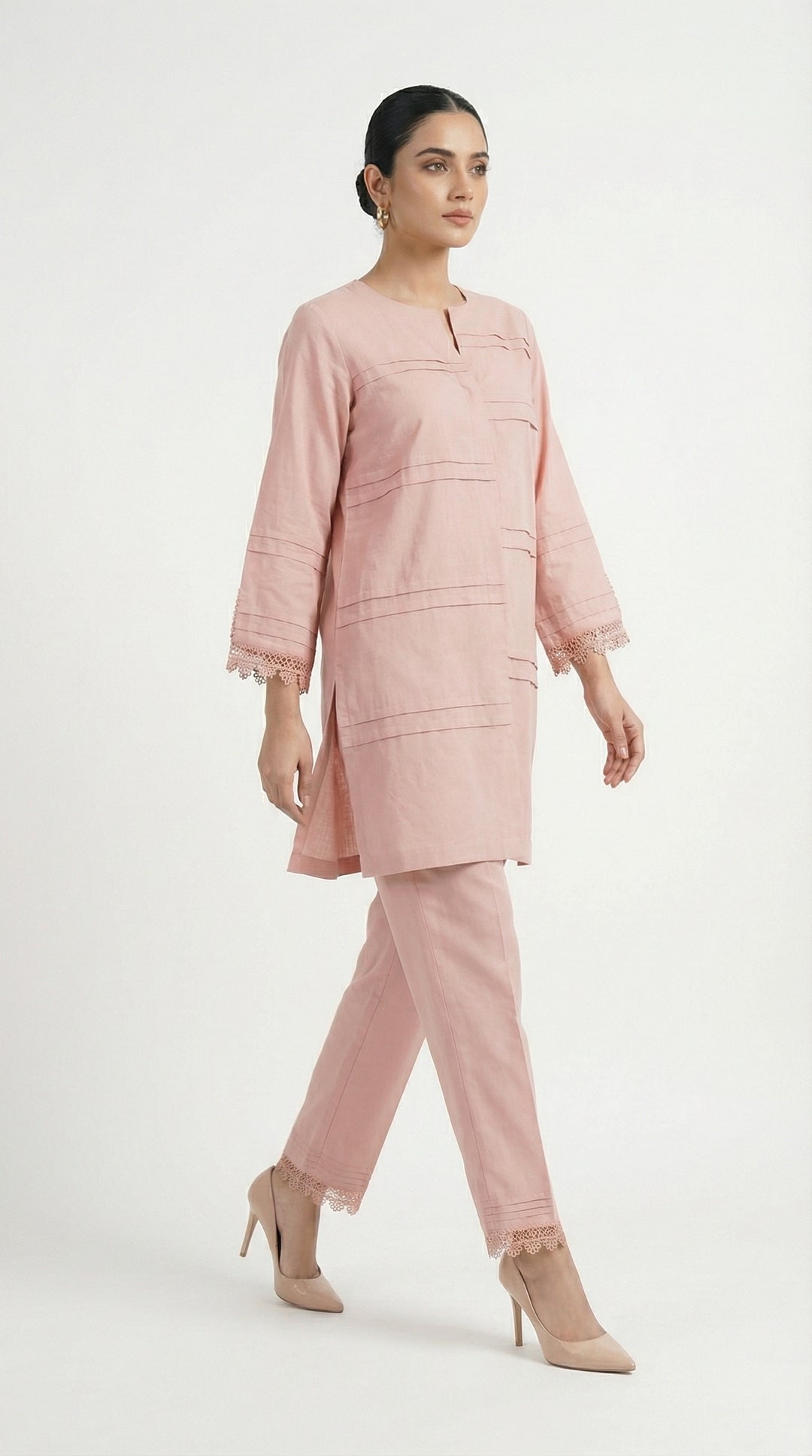 Reema Ahsan - Tavia Cotton Suit For Women - Light Pink - 2 Piece