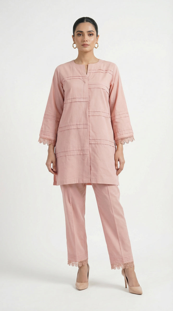 Reema Ahsan - Tavia Cotton Suit For Women - Light Pink - 2 Piece