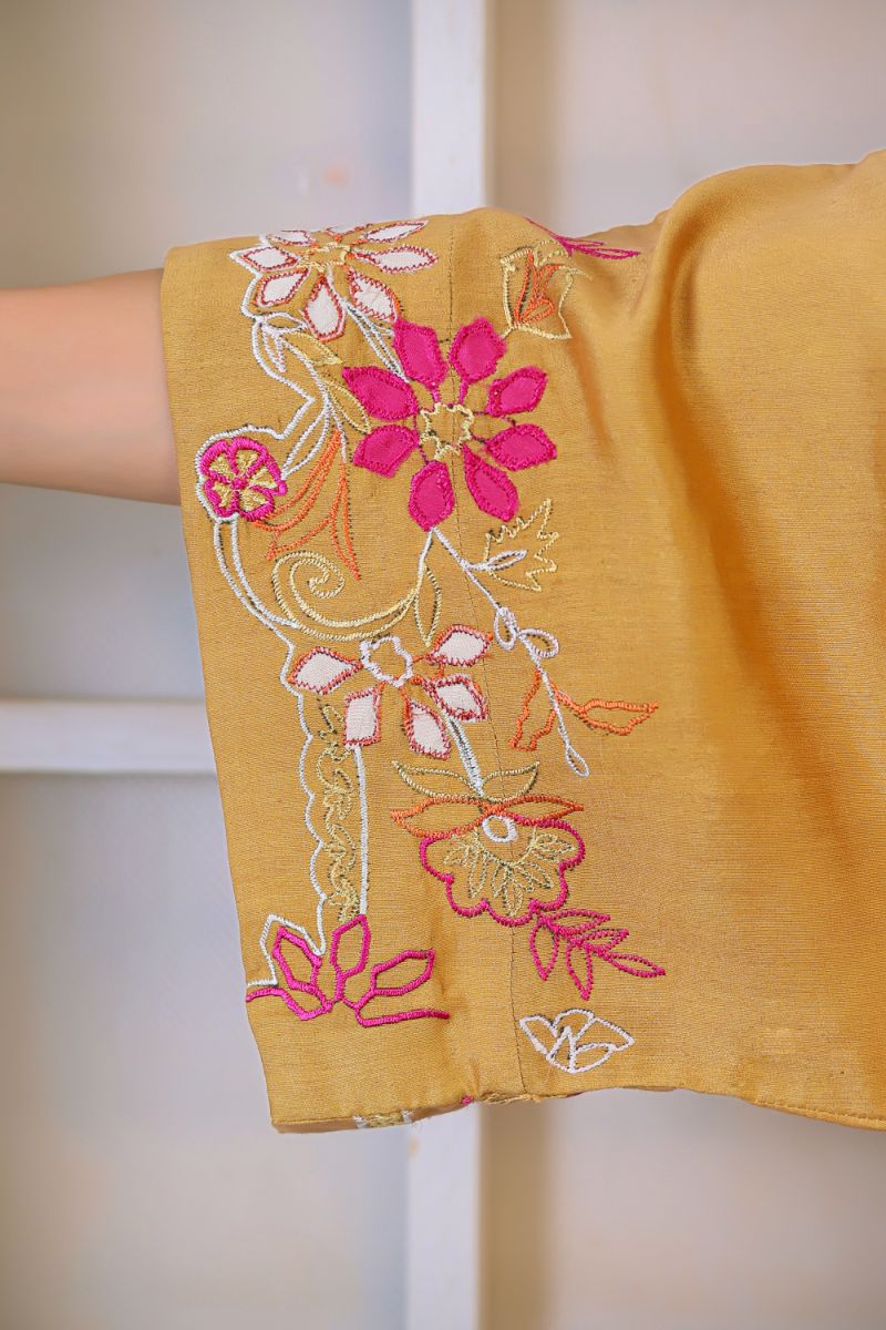 Reema Ahsan - Zanya - Silk - Mustard - 2 Piece