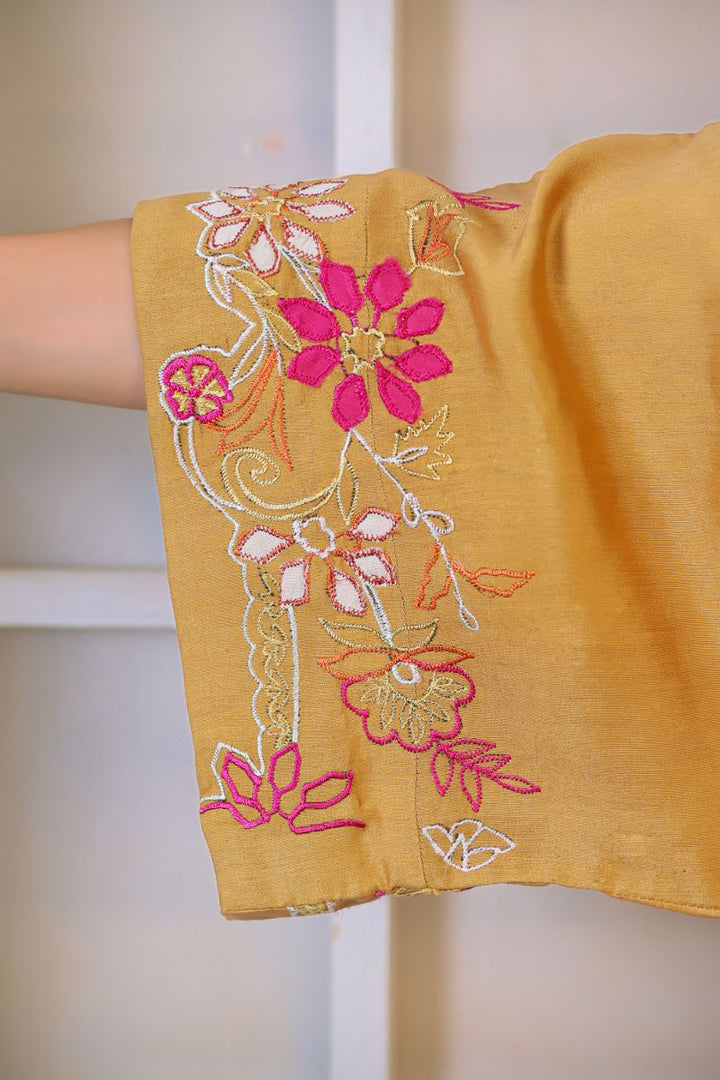 Reema Ahsan - Zanya - Silk - Mustard - 2 Piece