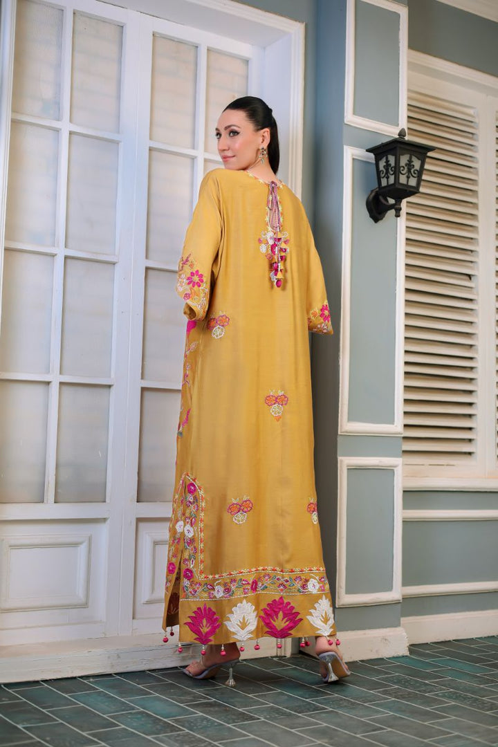 Reema Ahsan - Zanya - Silk - Mustard - 2 Piece