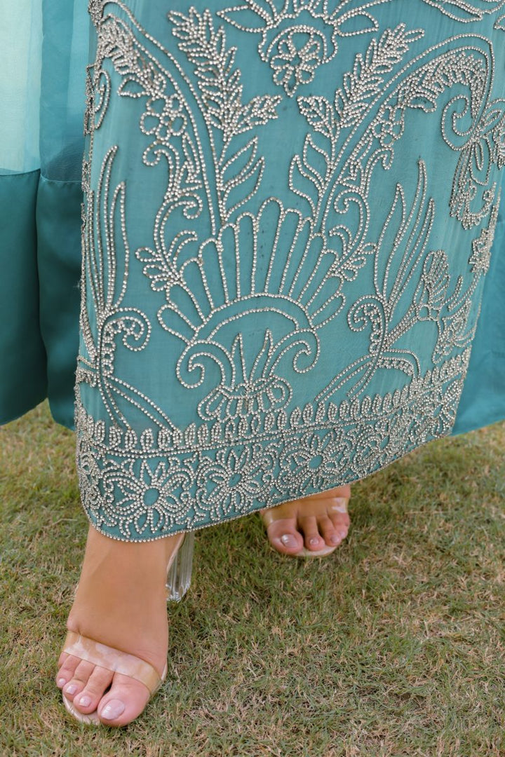 Reema Ahsan - Zirah - Multi Fabric - Teal - 3 Piece