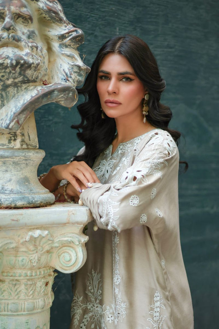 Reema Ahsan - Zyrah - Khadi Silk - Beige - 2 Piece
