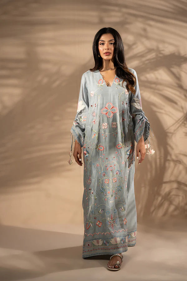 Sania Maskatiya - Rizka - Khaddi Silk - Misty Blue - 1 Piece