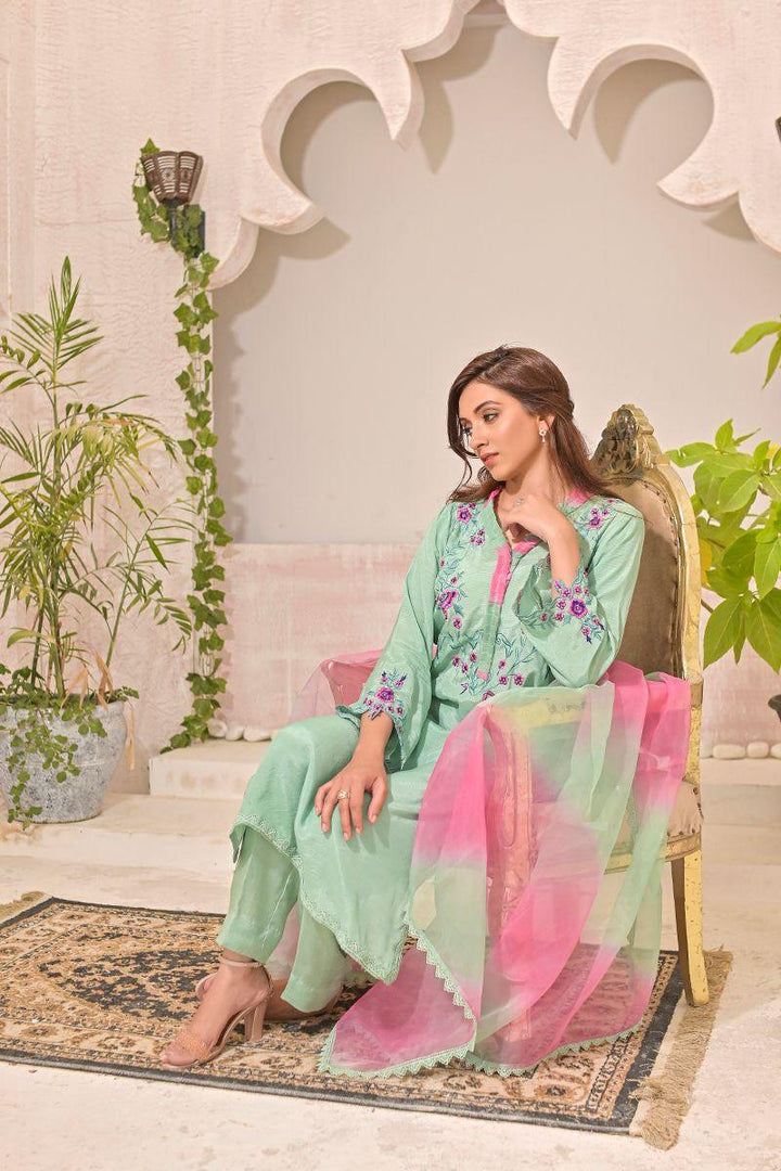 Ruby Couture - ALAYANA  - Raw Silk  - 3 Piece