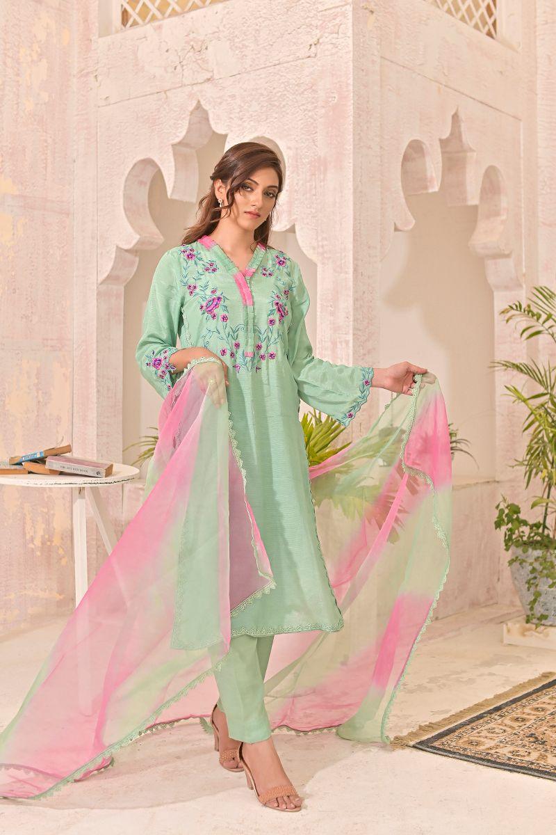 Ruby Couture - ALAYANA  - Raw Silk  - 3 Piece
