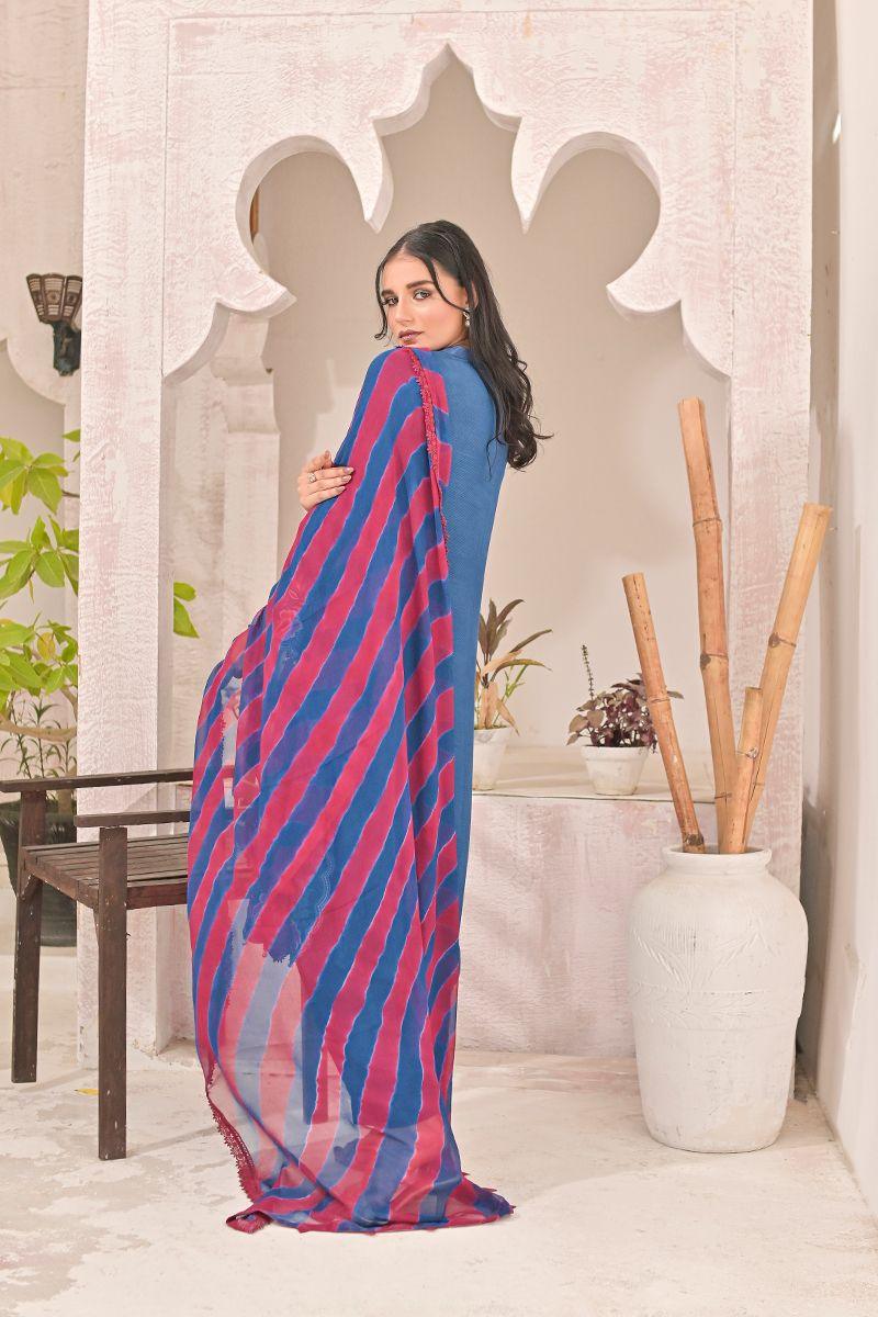 Ruby Couture - BLUE RUSH - Raw Silk  - 3 Piece