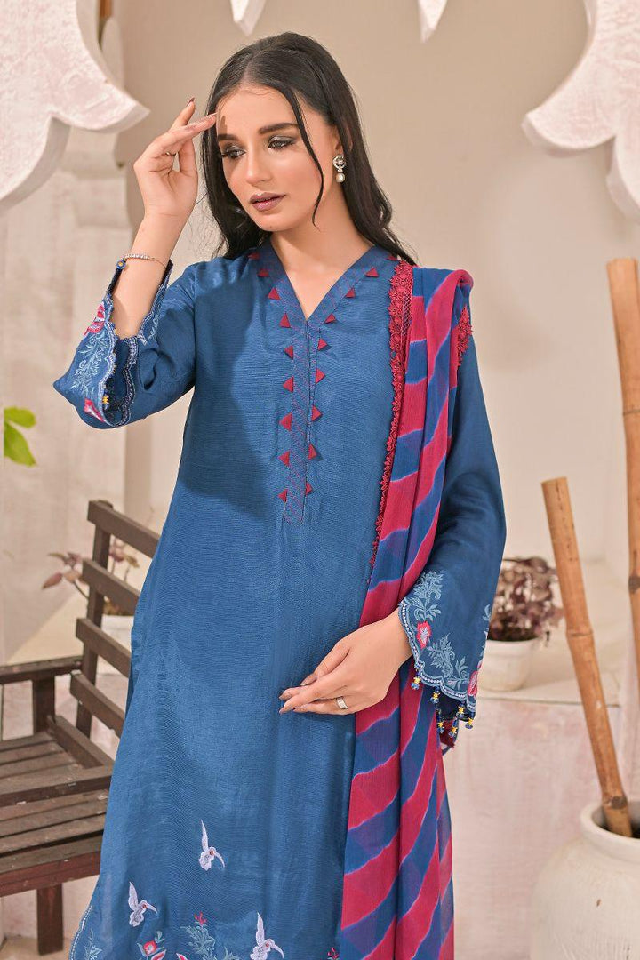 Ruby Couture - BLUE RUSH - Raw Silk  - 3 Piece