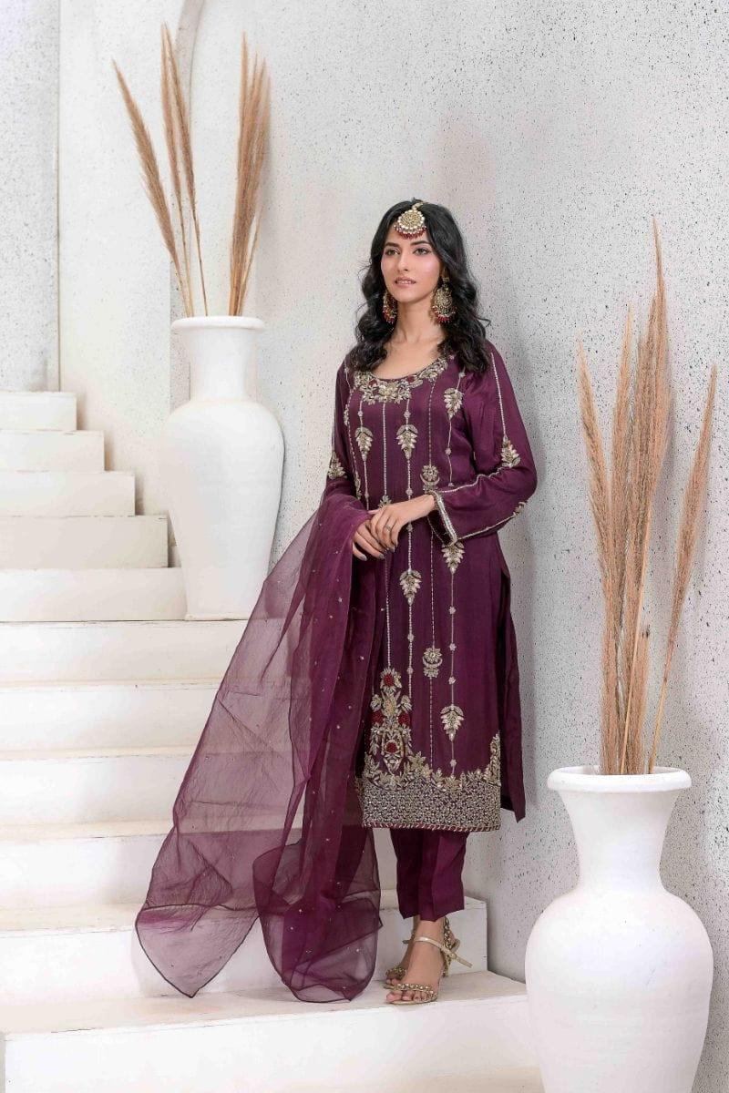 Ruby Couture - Parizaad - 3 Piece - Silk