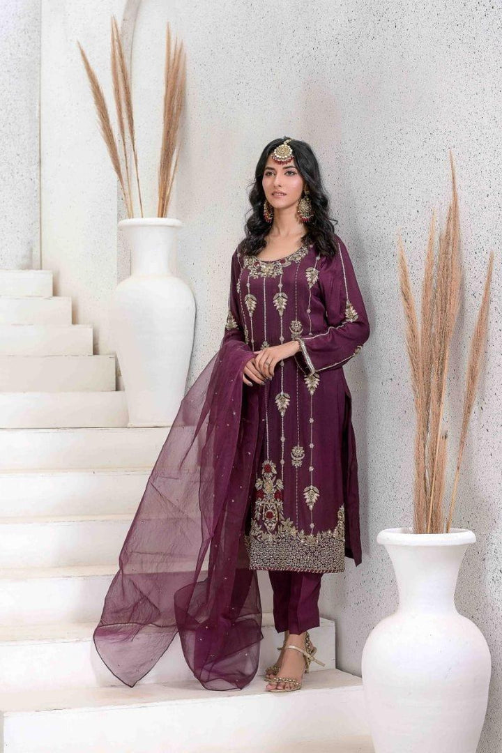 Ruby Couture - Parizaad - 3 Piece - Silk