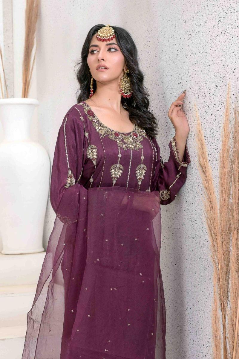 Ruby Couture - Parizaad - 3 Piece - Silk
