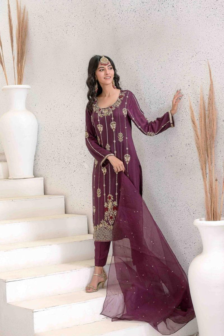 Ruby Couture - Parizaad - 3 Piece - Silk