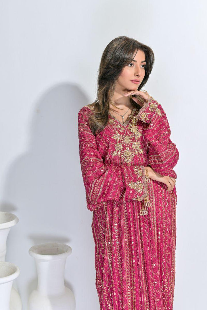 Rubys Couture - Kaftan- Maahin - Chiffon, Cotton & Silk - 2 Piece