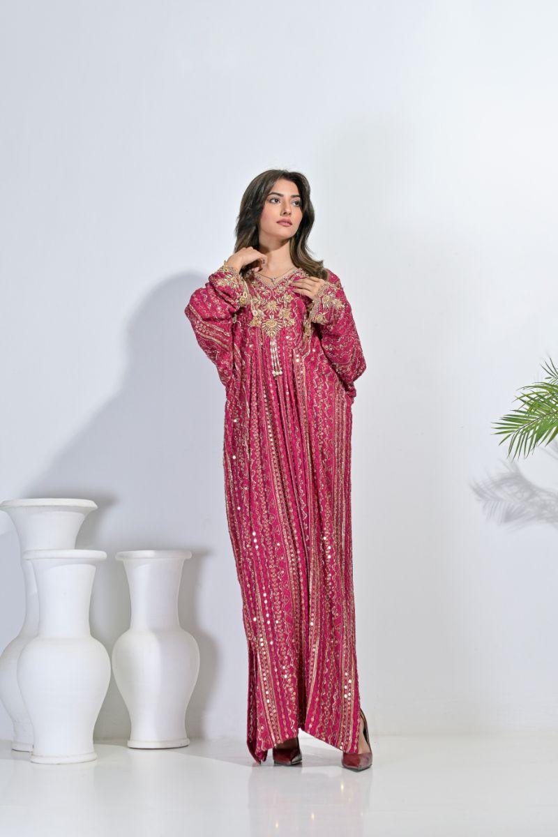 Rubys Couture - Kaftan- Maahin - Chiffon, Cotton & Silk - 2 Piece