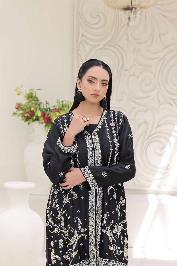 Rubys Couture - Nagma Shesha Silk Suit For Women - Black - 3 Piece