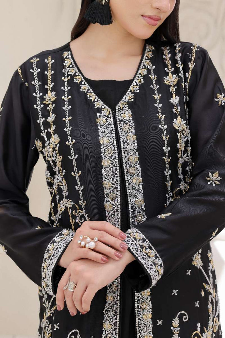 Rubys Couture - Nagma Shesha Silk Suit For Women - Black - 3 Piece