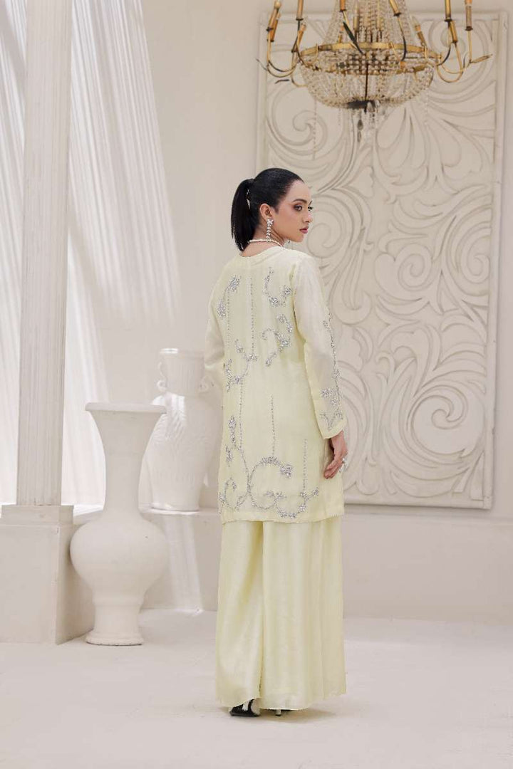 Rubys Couture - Shahi Shesha Silk Suit For Women - Yellow - 3 Piece