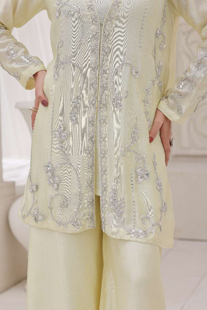 Rubys Couture - Shahi Shesha Silk Suit For Women - Yellow - 3 Piece