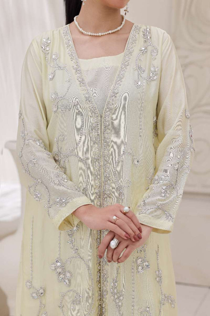 Rubys Couture - Shahi Shesha Silk Suit For Women - Yellow - 3 Piece