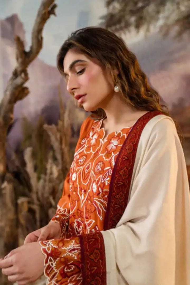 Natasha Kamal - Russet - orange - Silk Karandi - 3 Piece - Studio by TCS