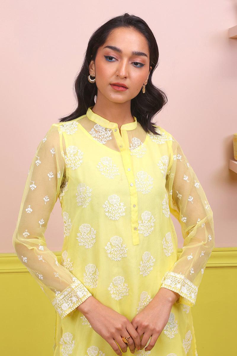Generation - Naaz Organza 2-Piece - Yellow - Karandi