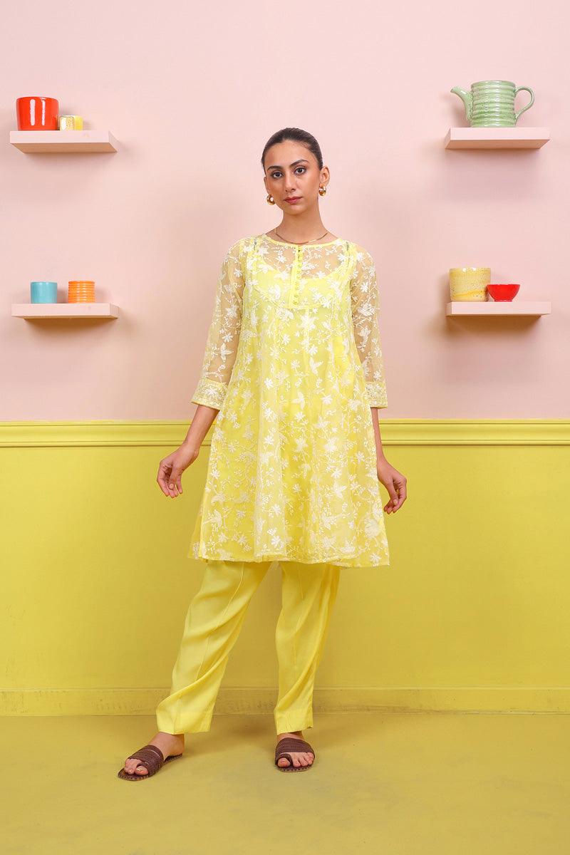 Generation - Naaz Set - Yellow - Karandi - 2 Piece