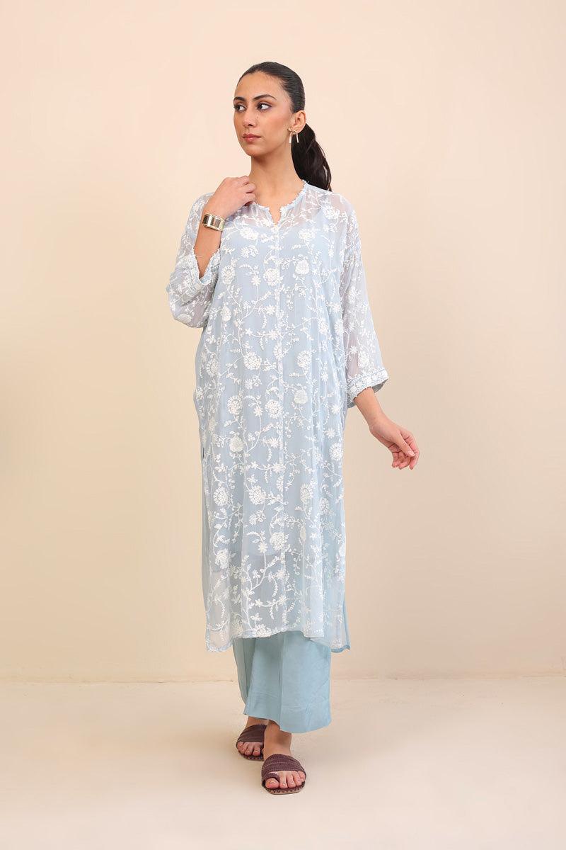 Generation - Naaz 2-Piece Suit - Ice Blue - Karandi