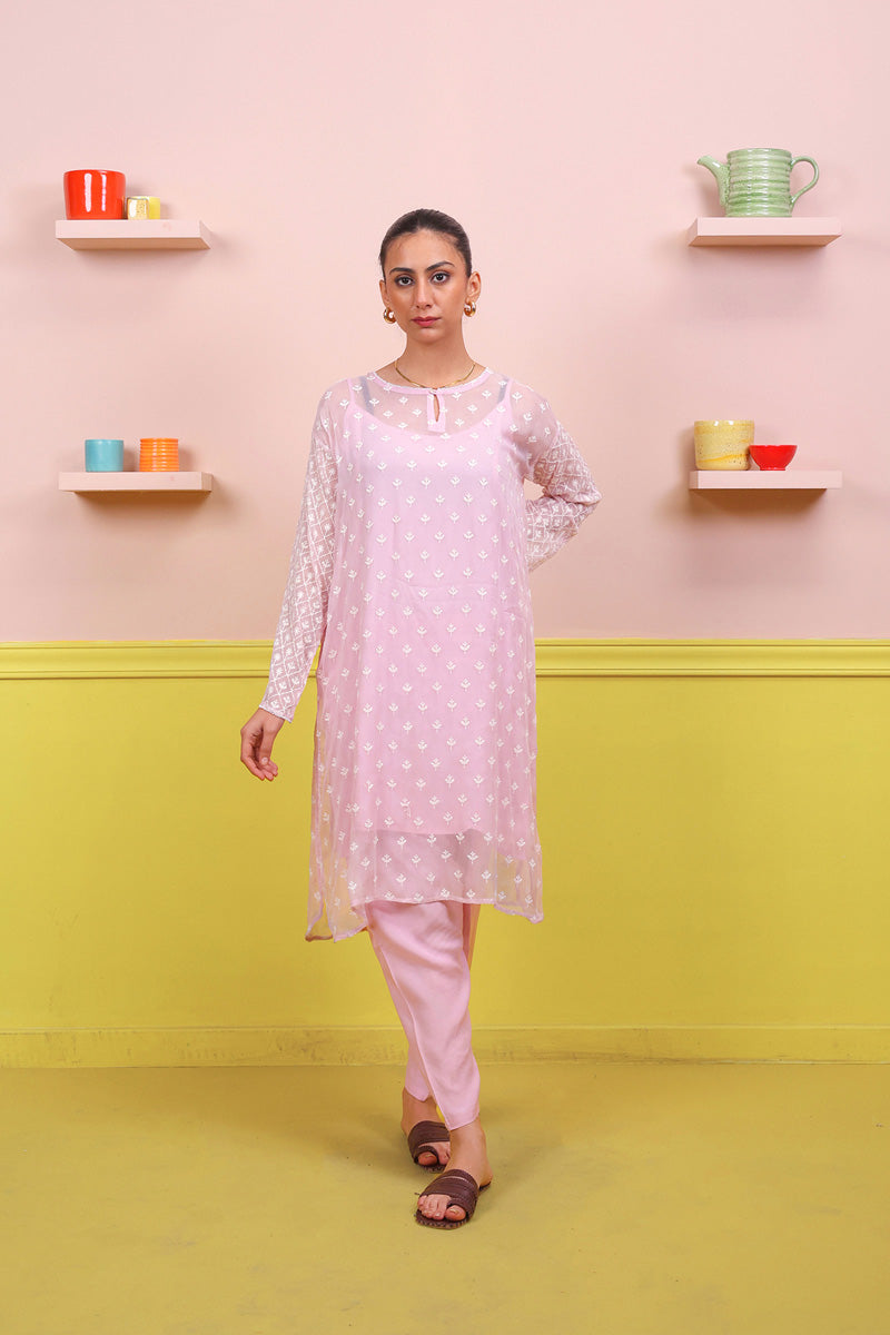 Generation - Naaz Suit - Pink - Karandi - 2 Piece