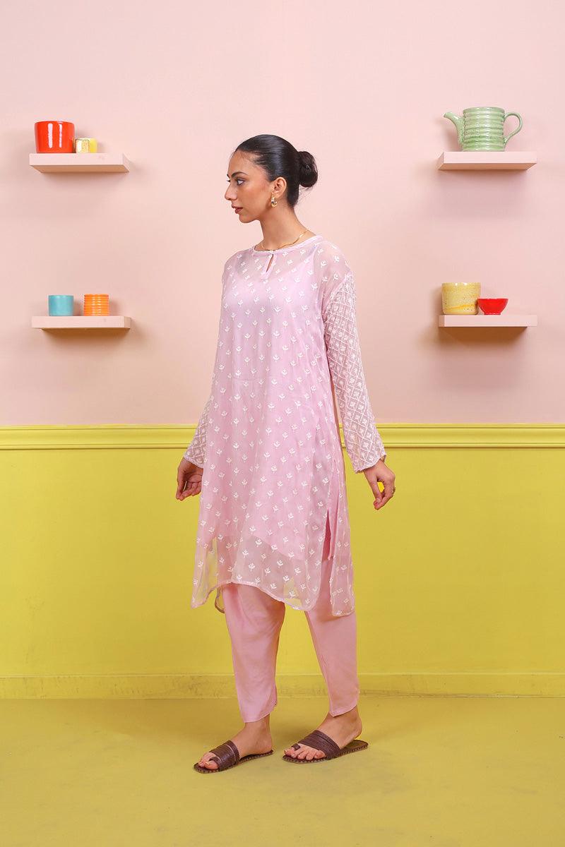 Generation - Naaz Suit - Pink - Karandi - 2 Piece