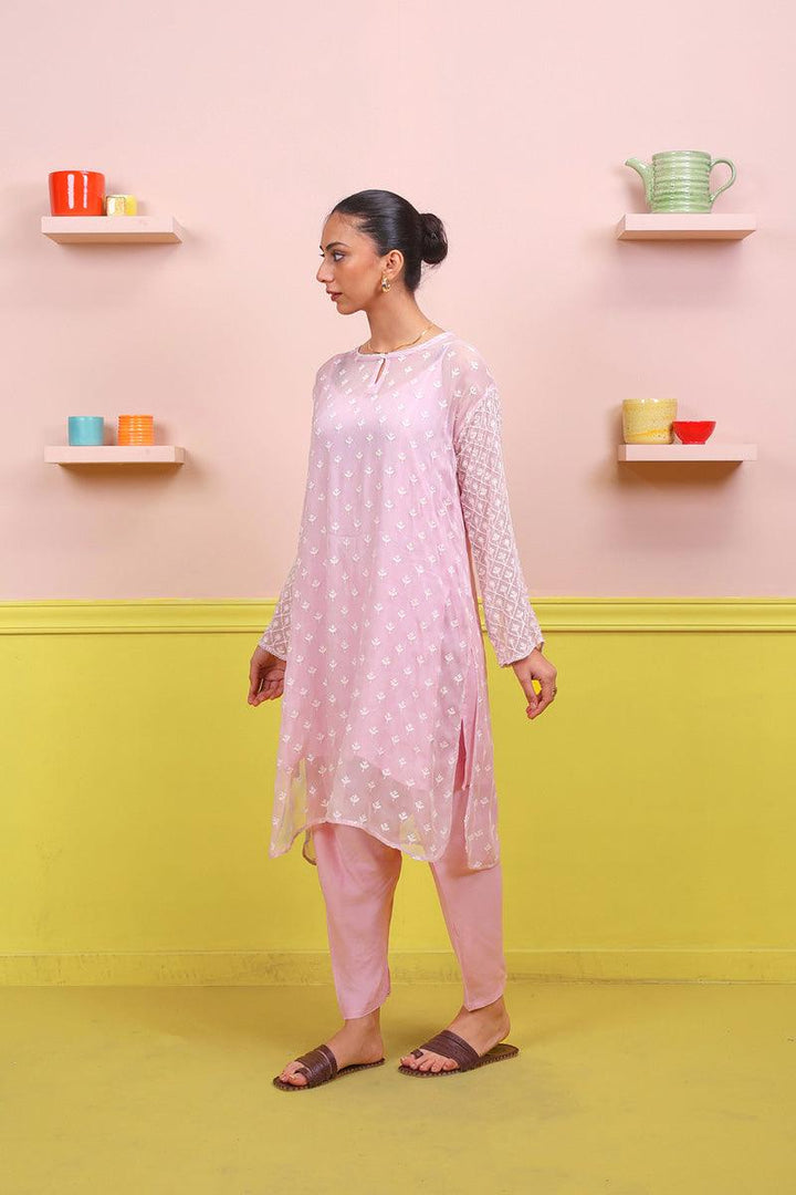 Generation - Naaz Suit - Pink - Karandi - 2 Piece