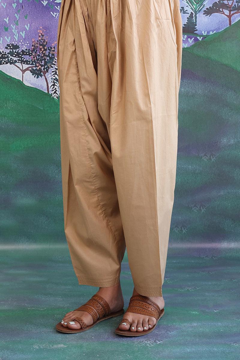Generation - Not so Basic Shalwar - Brown - Cambric - 1 Piece