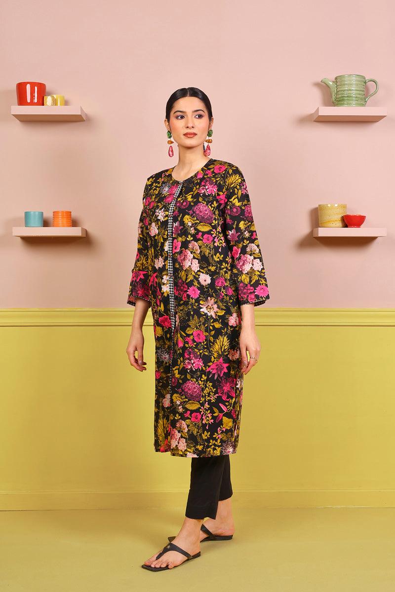 Generation - Bloomcore Shirt - Black - Voile - 1 Piece