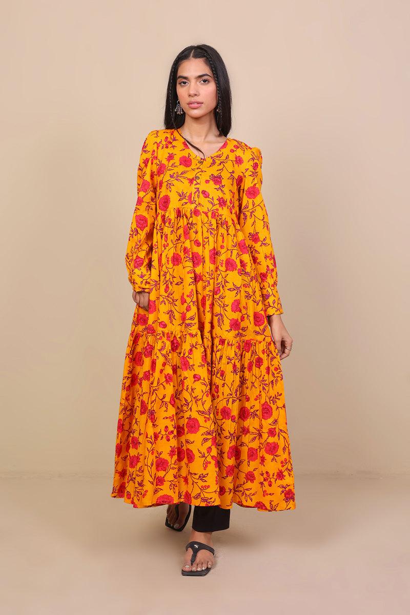 Generation - Marigold Dress - Orange - Voile - 1 Piece