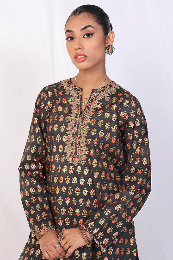 Generation - Sunehri Gharara Set - Black - Cotton - 2 Piece