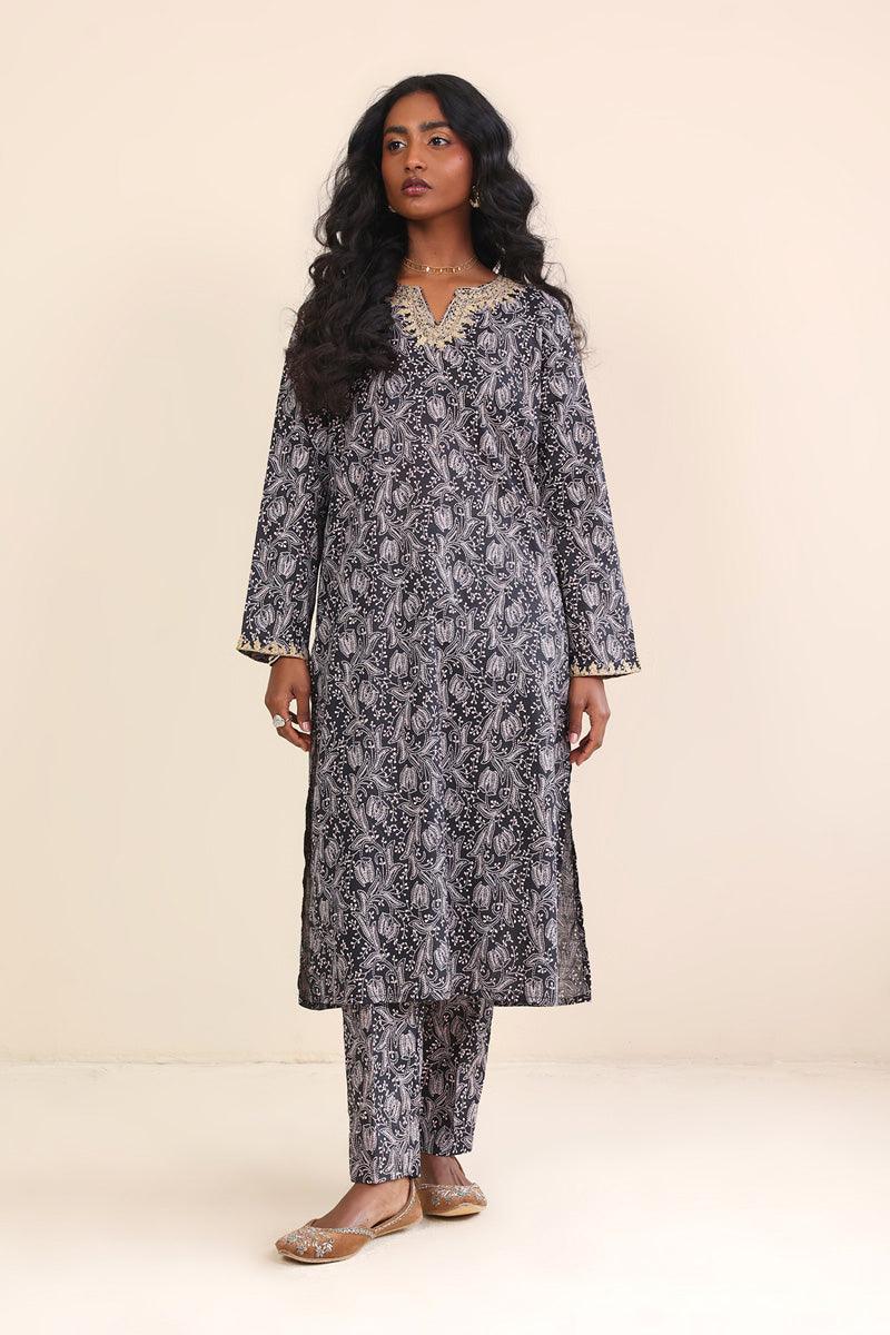 Generation - Tarkashi Embroidered 2-Piece - Black - Lawn