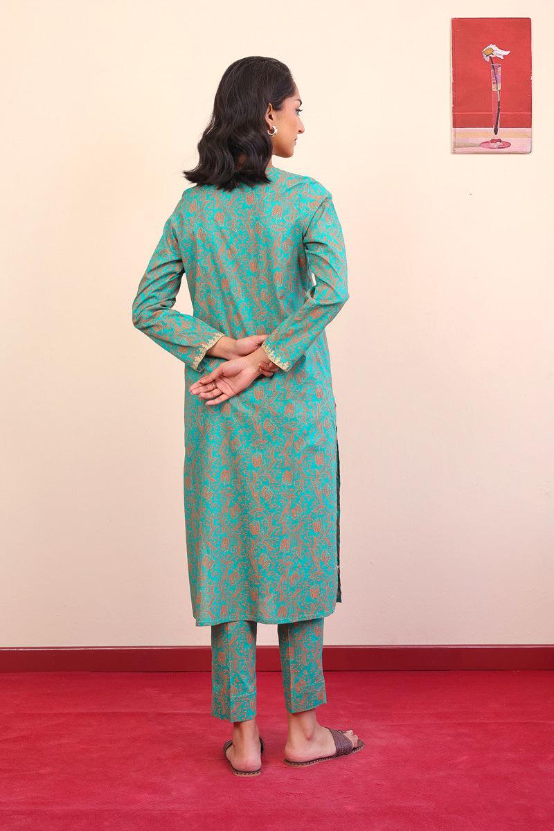 Generation - Tarkashi Embroidered 2-Piece - Green - Lawn