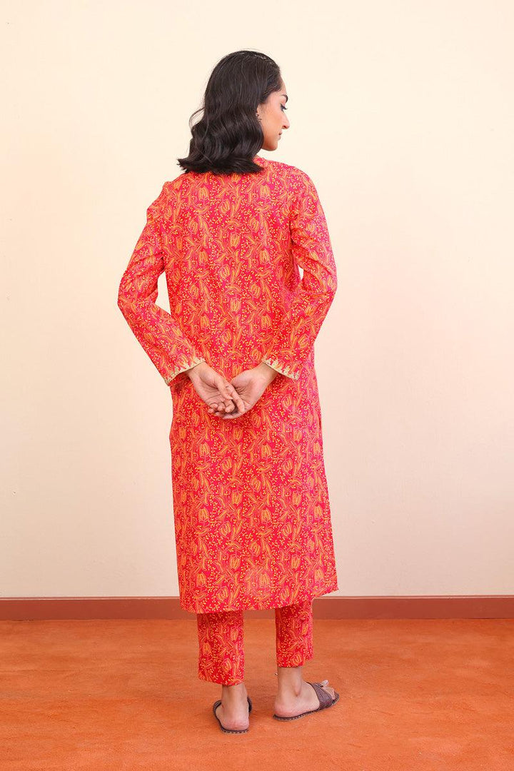 Generation - Tarkashi Embroidered 2-Piece - Red - Lawn