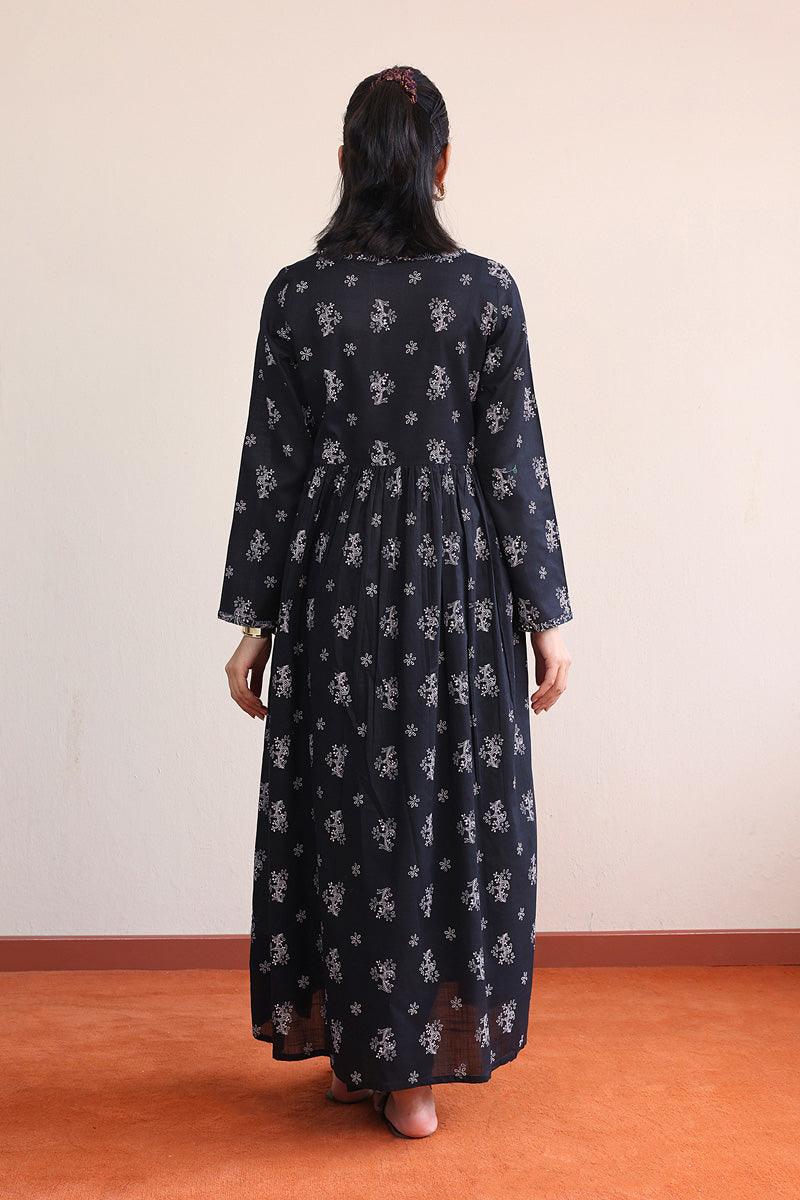 Generation - Tarkashi Printed Dress - Black - Lawn - 2 Piece