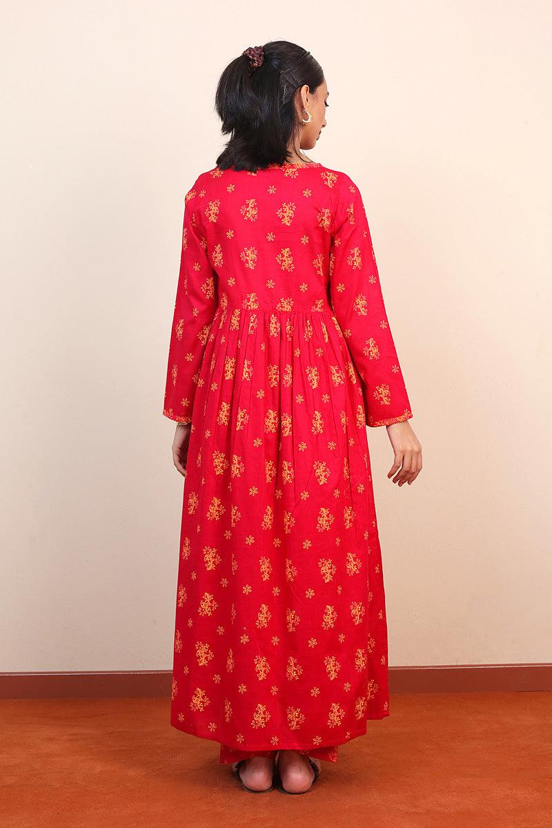 Generation - Tarkashi Printed Dress - Pink - Lawn - 2 Piece