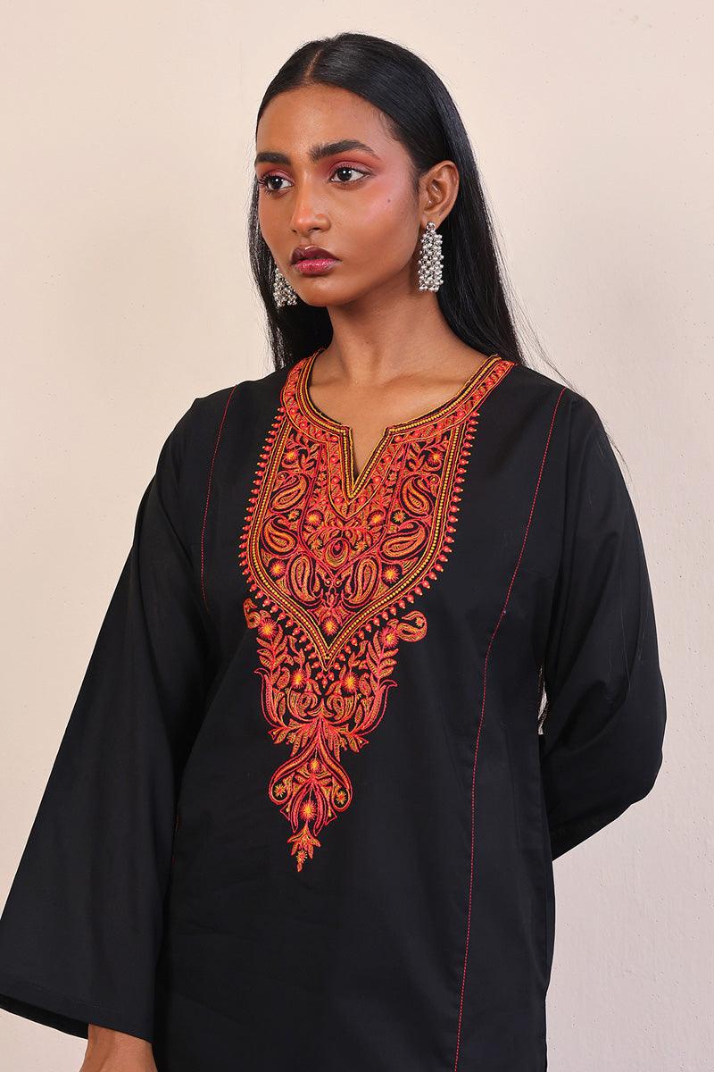 Generation - Gul Meena Kurta - Black - Lawn - 1 Piece
