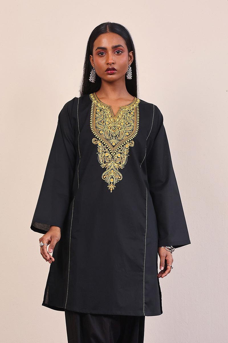 Generation - Gul Meena Kurta - Black - Lawn - 1 Piece