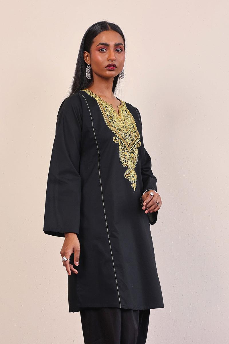 Generation - Gul Meena Kurta - Black - Lawn - 1 Piece