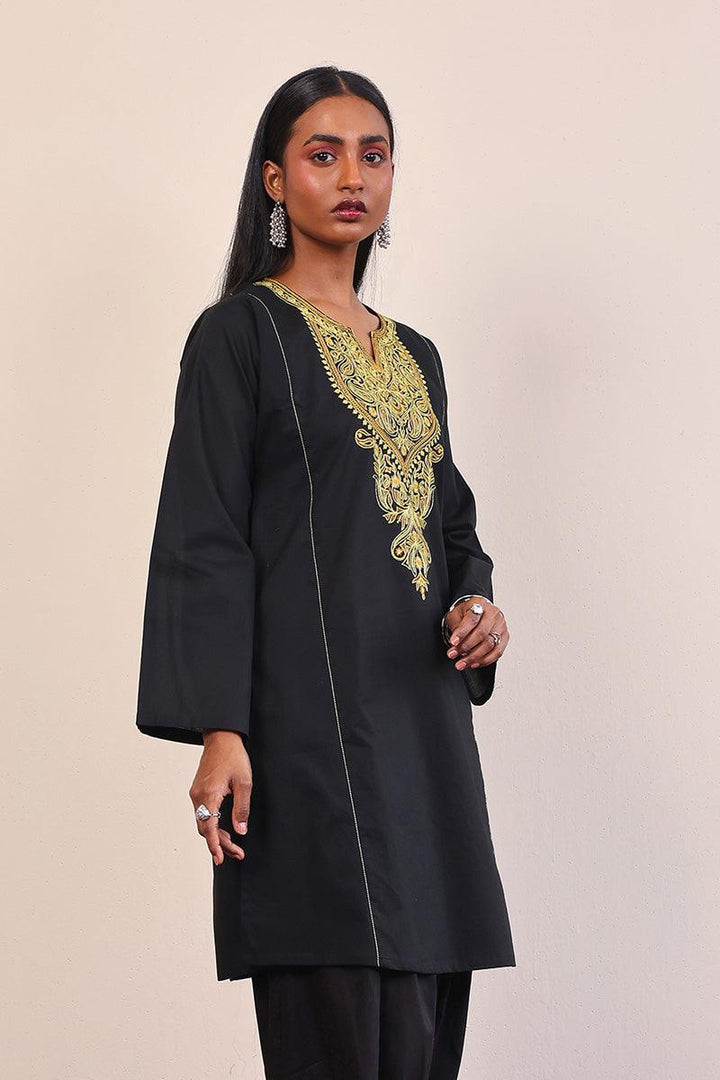 Generation - Gul Meena Kurta - Black - Lawn - 1 Piece