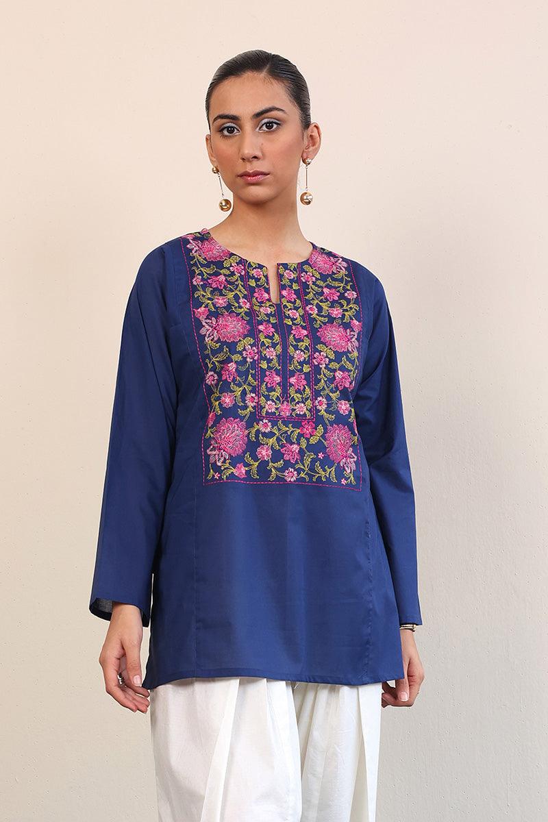 Generation - Gul Meena Kurti - Red - Lawn - 1 Piece