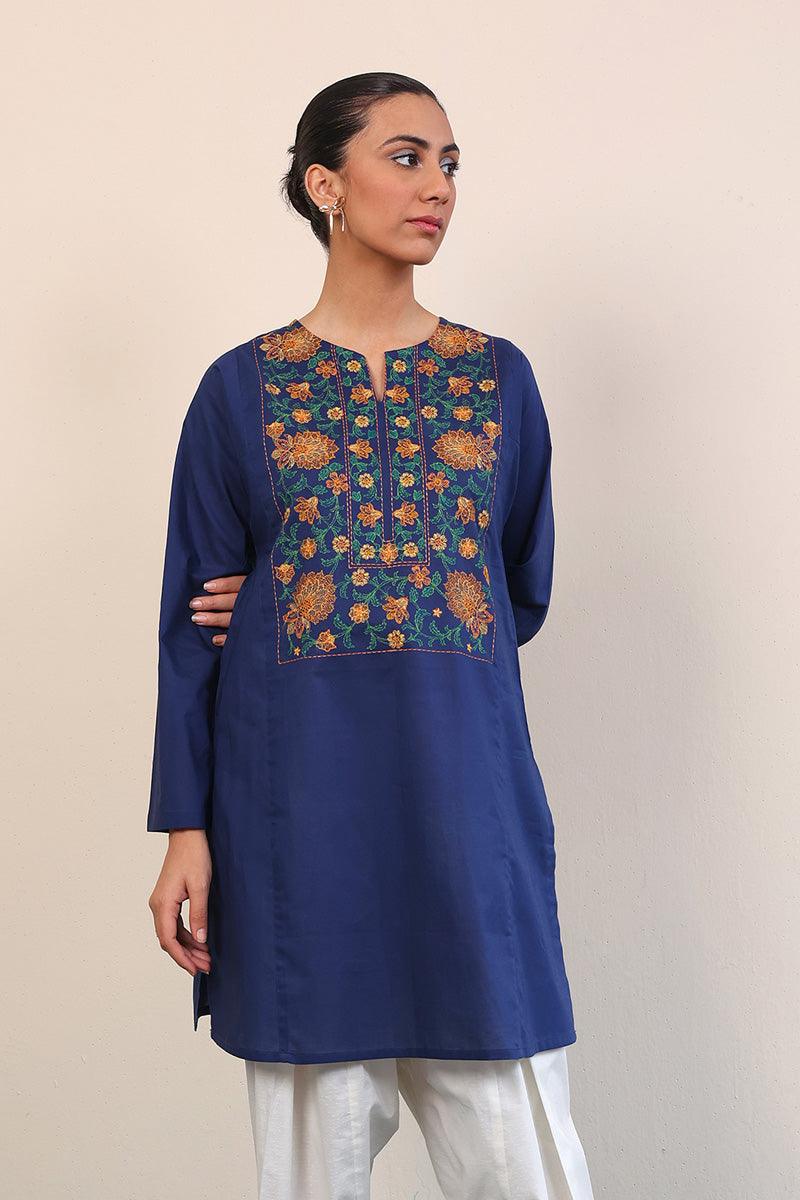 Generation - Gul Meena Phool Kurti - Red - Lawn - 1 Piece