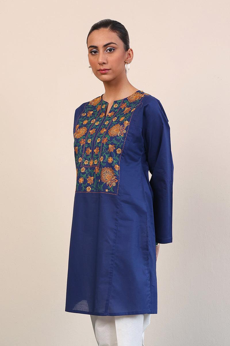 Generation - Gul Meena Phool Kurti - Red - Lawn - 1 Piece