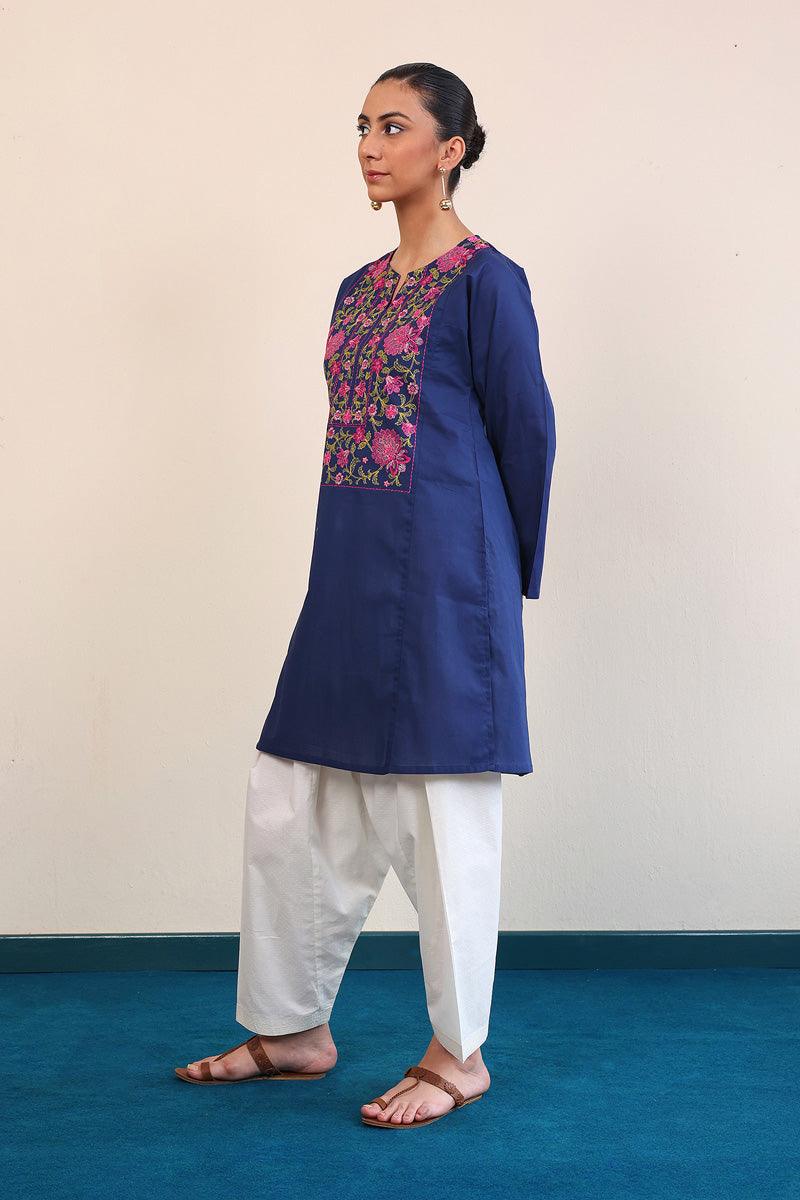 Generation - Gul Meena Phool Kurti - Red - Lawn - 1 Piece