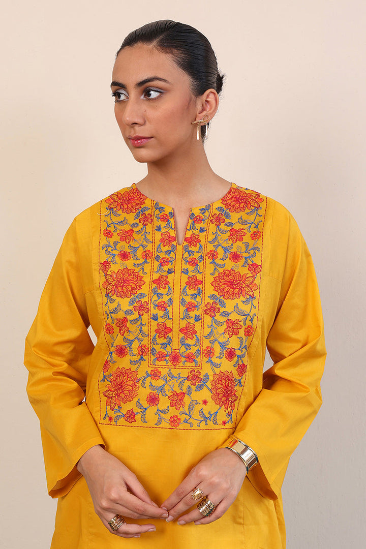Generation - Gul Meena Phool Kurti - Red - Lawn - 1 Piece