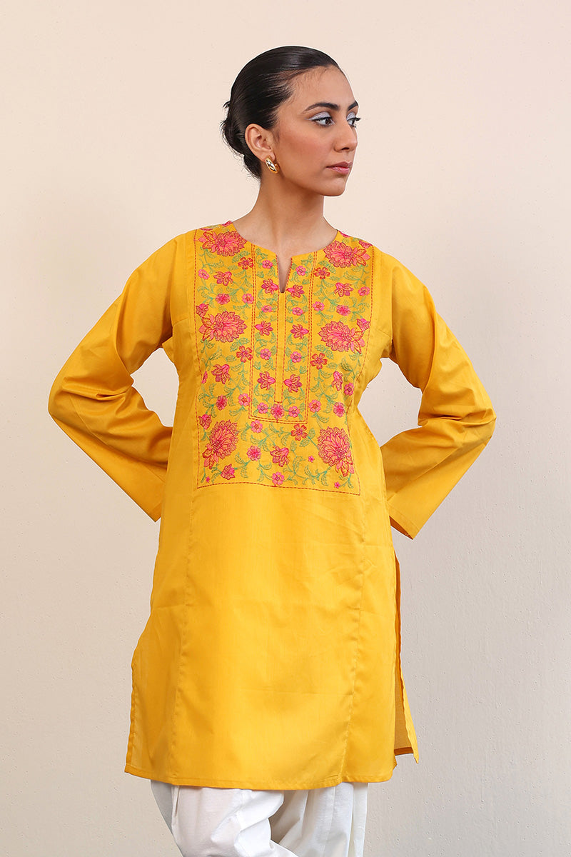 Generation - Gul Meena Phool Kurti - Red - Lawn - 1 Piece
