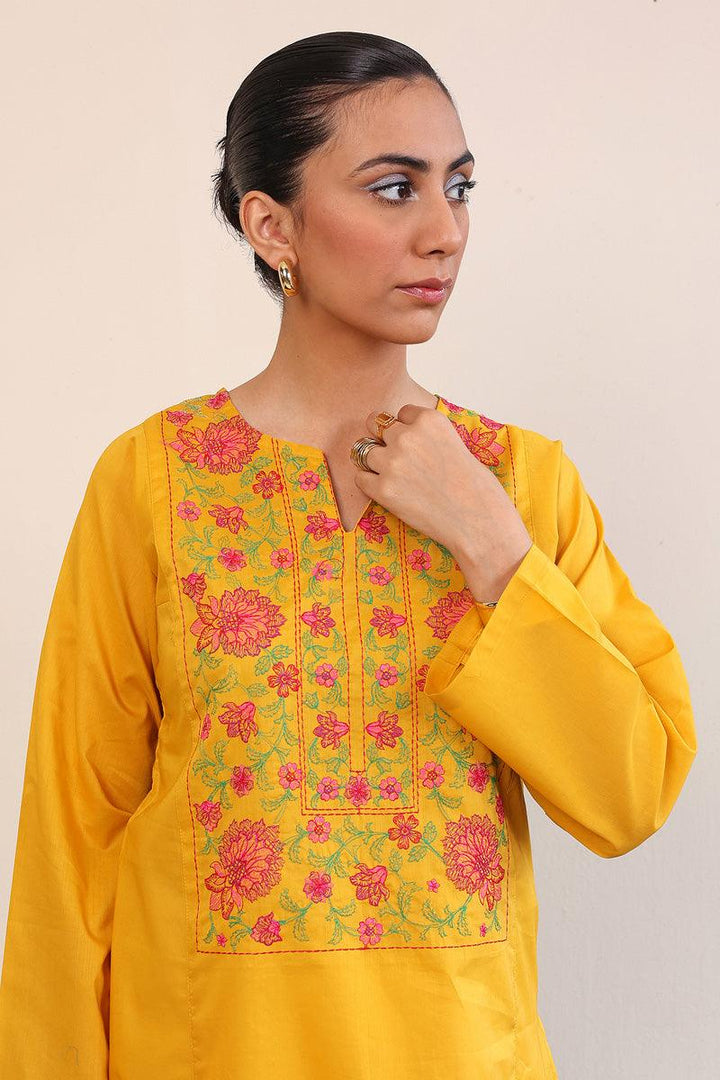 Generation - Gul Meena Phool Kurti - Red - Lawn - 1 Piece
